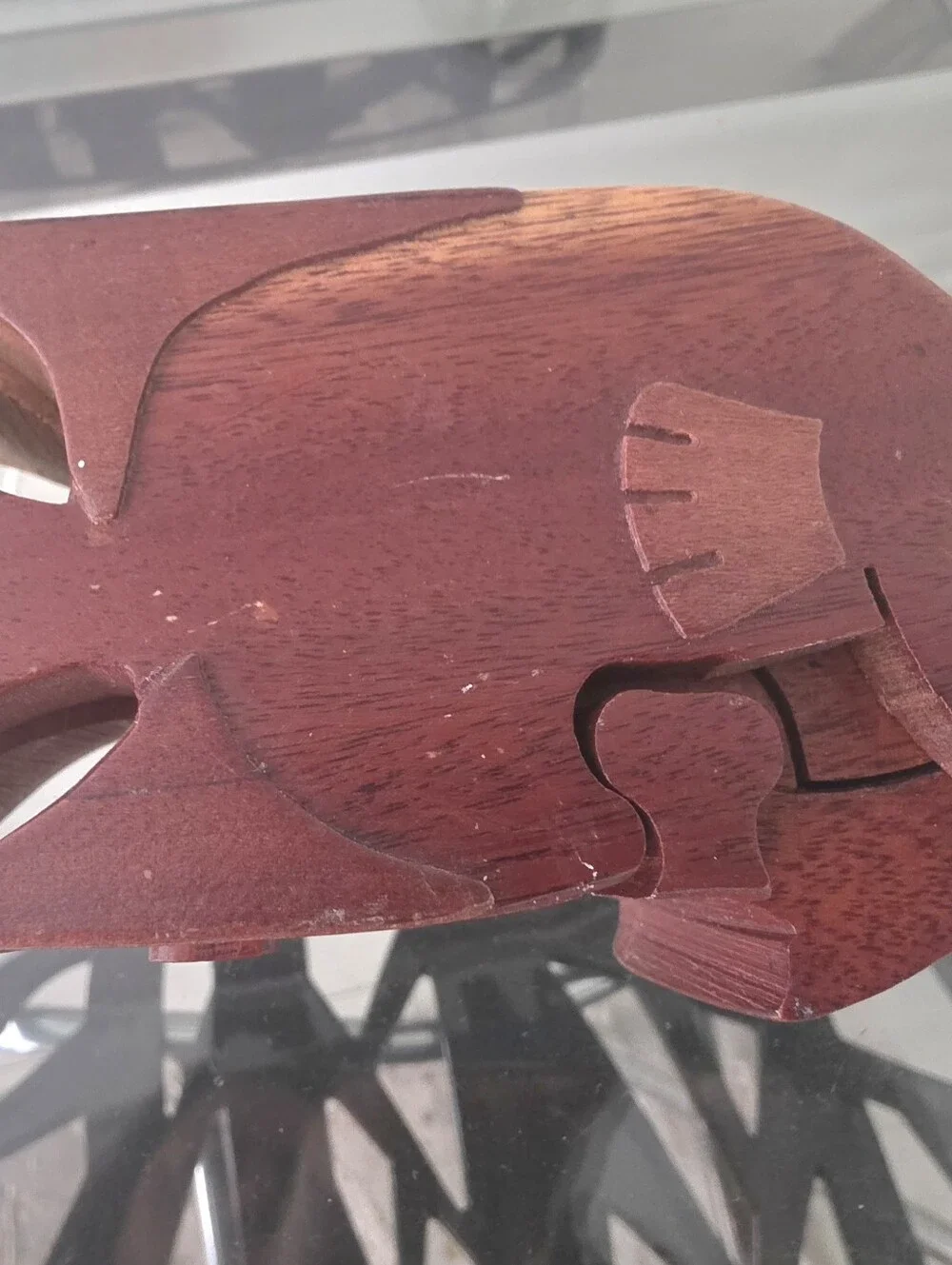 Handcrafted Wooden Fish Décor Puzzle - Brown